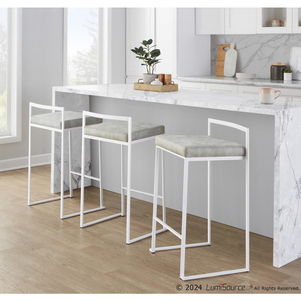 Fuji Stacker 26" Fixed-Height Counter Stool - Set of 3. Picture 10