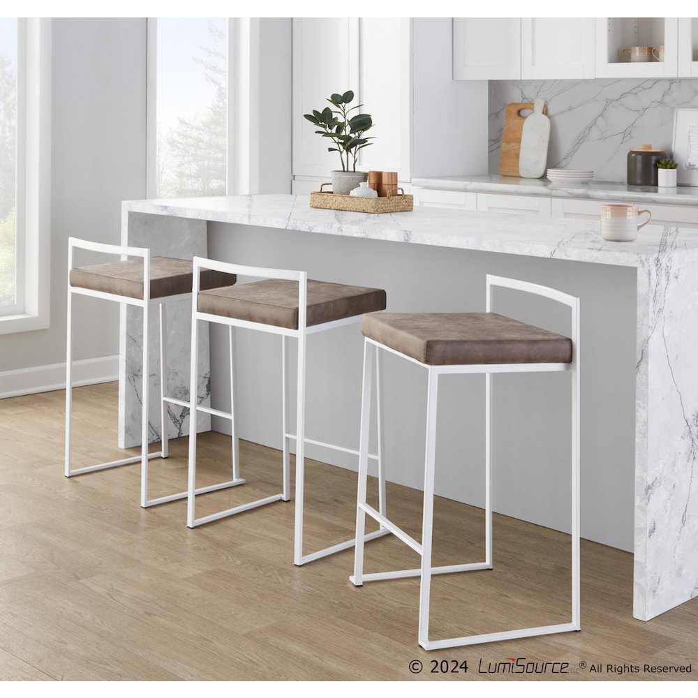 Fuji Stacker 26" Fixed-Height Counter Stool - Set of 3. Picture 10