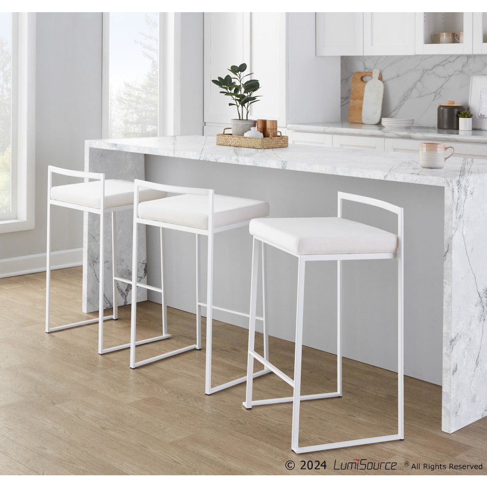 Fuji Stacker 26" Fixed-Height Counter Stool - Set of 3. Picture 9