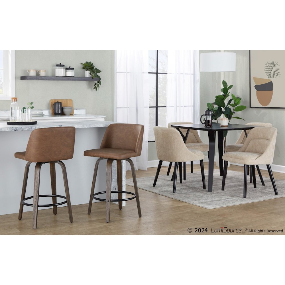 Toriano 26" Fixed-Height Counter Stool - Set of 2. Picture 7
