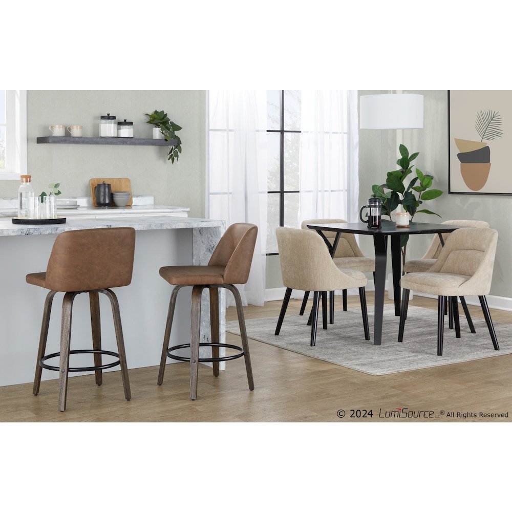 Toriano 26" Fixed-Height Counter Stool - Set of 2. Picture 8