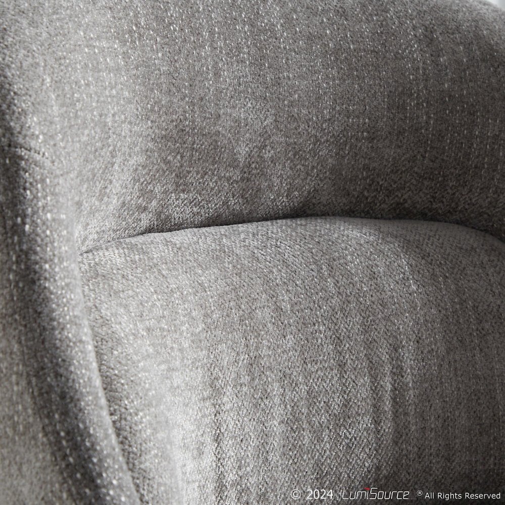 Rina Chair - Set of 2 in Black Wood, Grey Fabric color. Picture 9