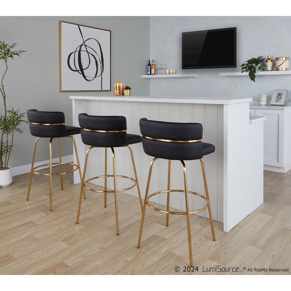 Cinch Claire 30" Fixed-Height Barstool - Set of 2. Picture 7