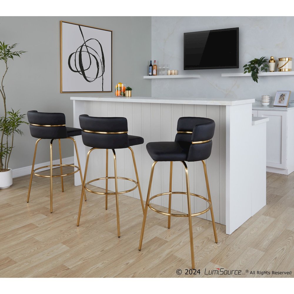 Cinch Claire 30" Fixed-Height Barstool - Set of 2. Picture 8