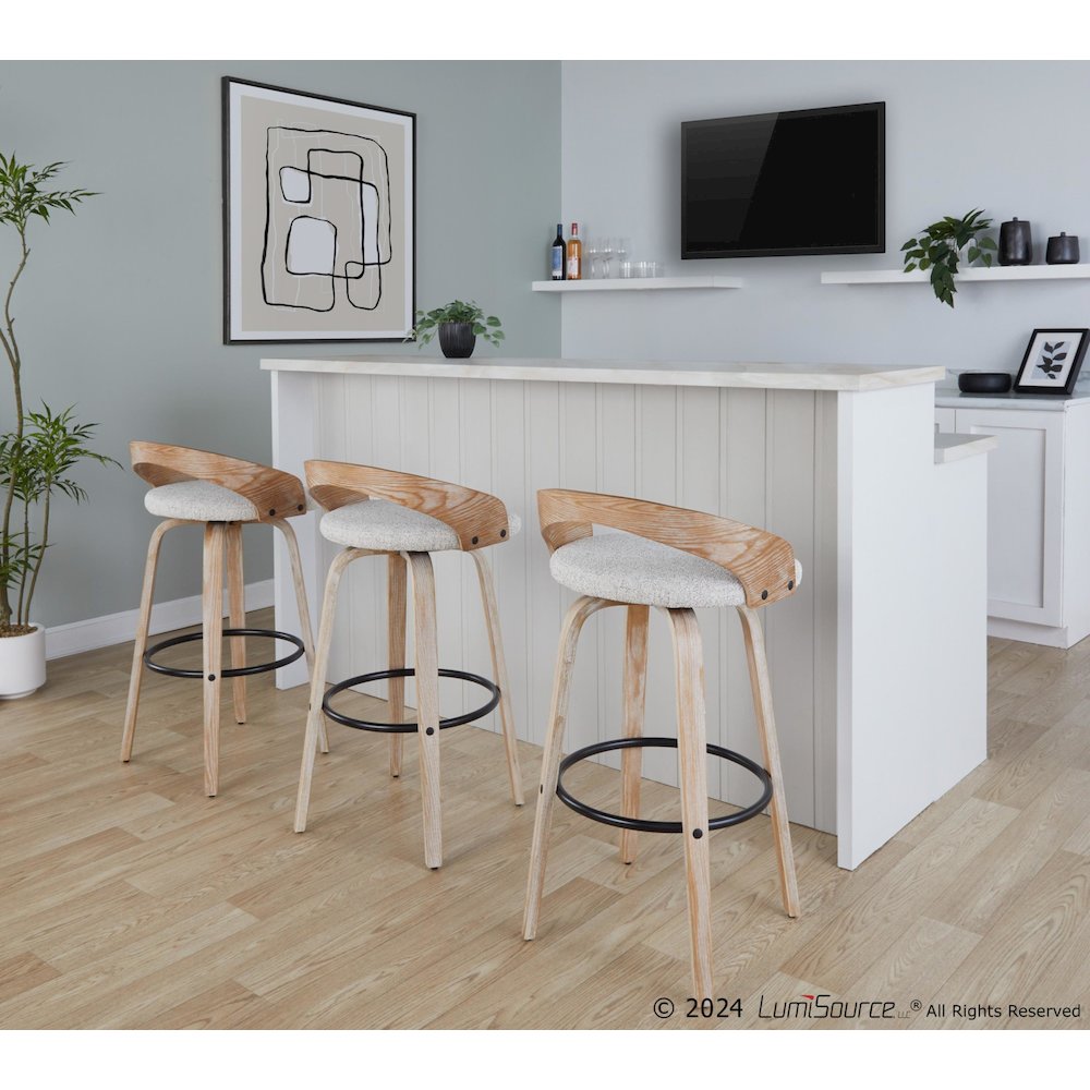 Grotto 30" Fixed-Height Barstool - Set of 2. Picture 7