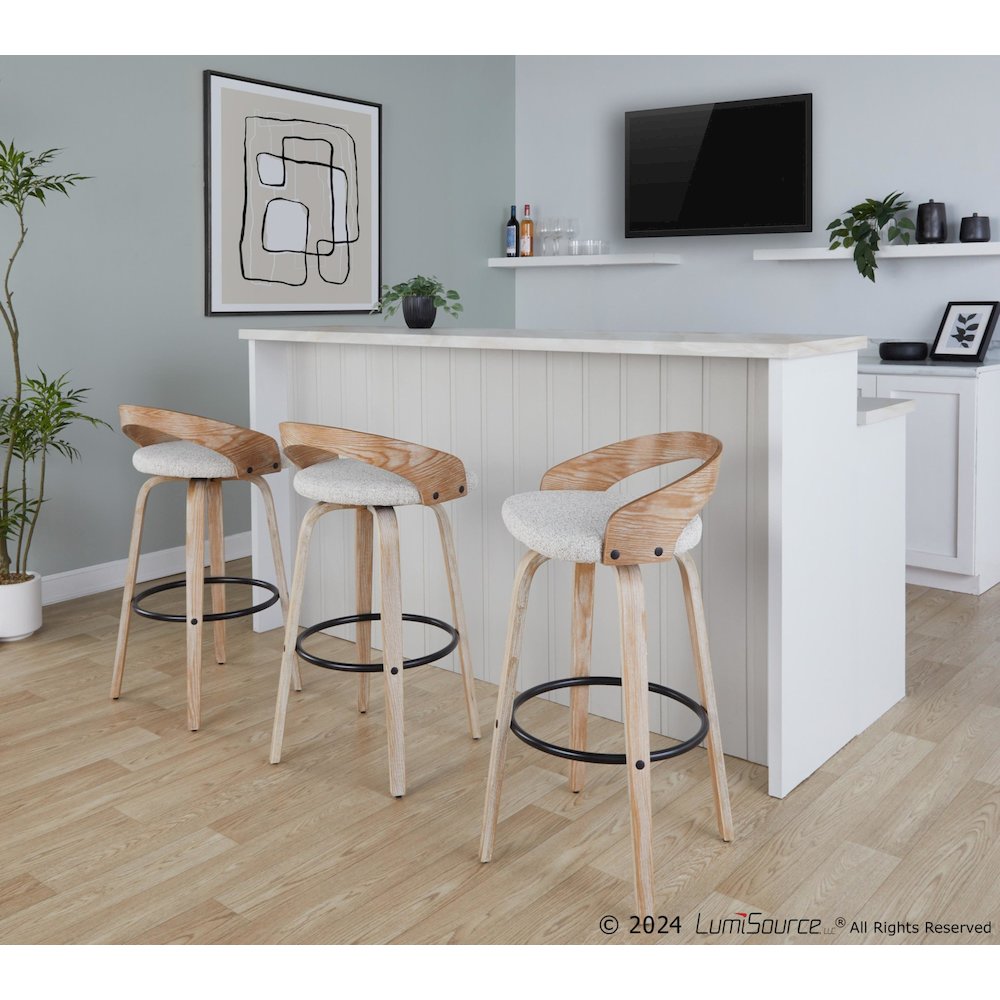 Grotto 30" Fixed-Height Barstool - Set of 2. Picture 8