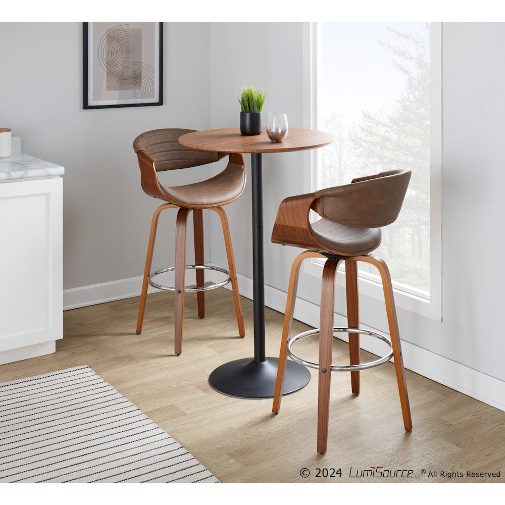Symphony 30" Fixed-Height Barstool - Set of 2. Picture 7