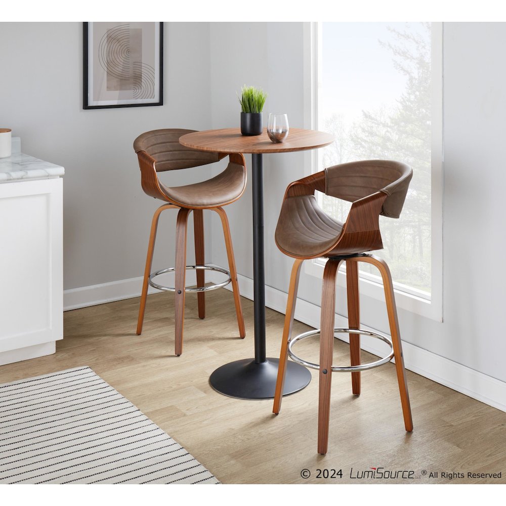 Symphony 30" Fixed-Height Barstool - Set of 2. Picture 8