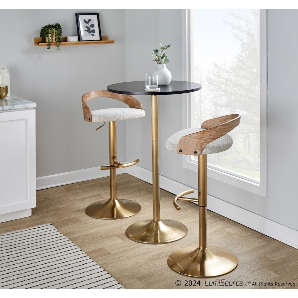 Grotto Adjustable Barstool - Set of 2. Picture 7