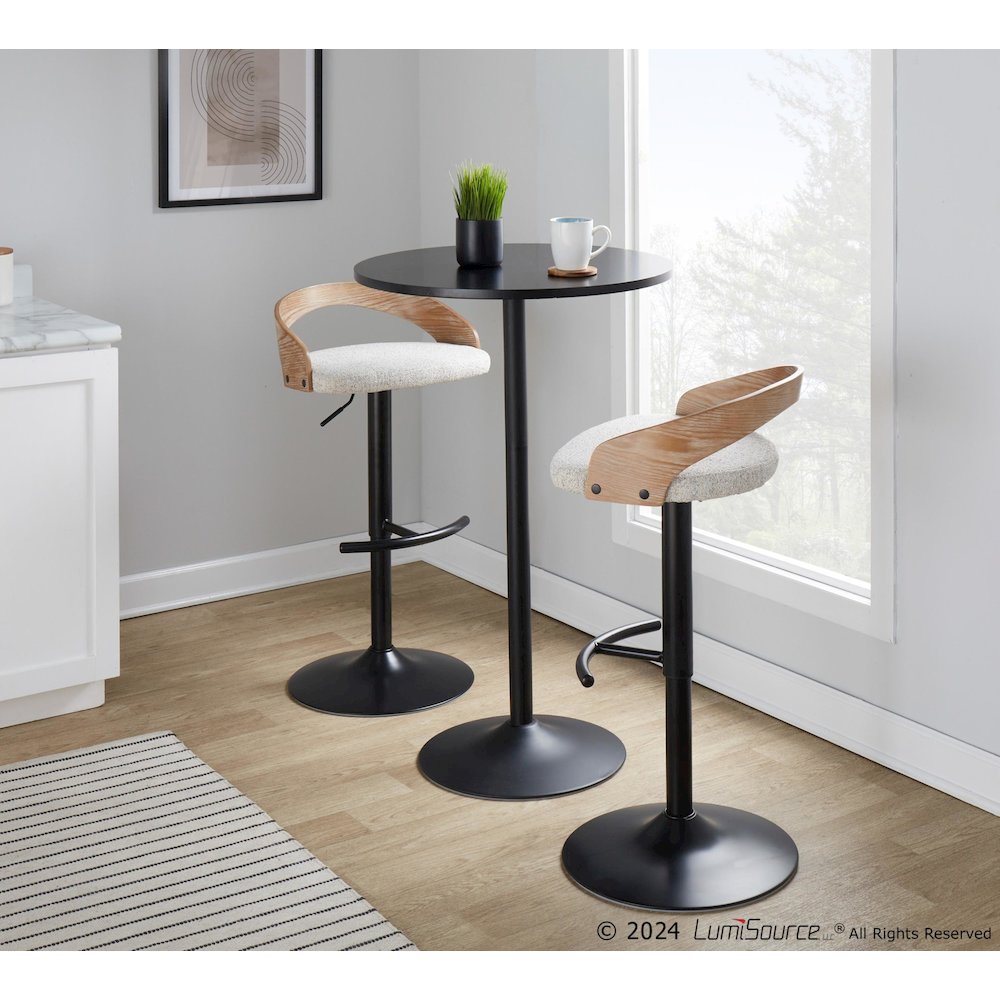 Grotto Adjustable Barstool - Set of 2. Picture 7