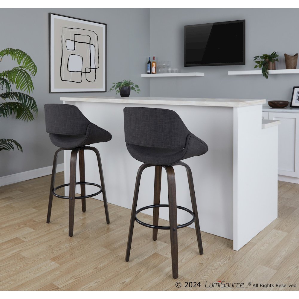 Fabrico 30" Fixed-Height Barstool - Set of 2. Picture 7