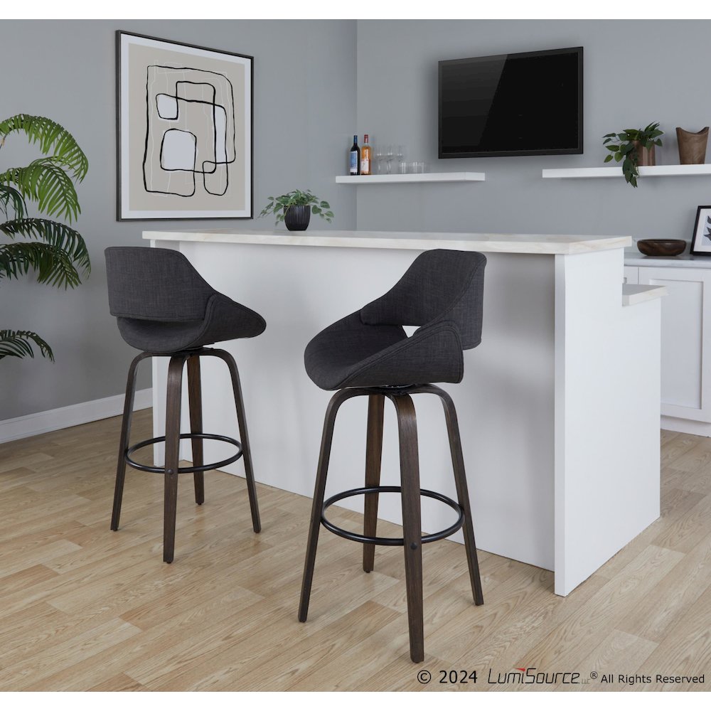 Fabrico 30" Fixed-Height Barstool - Set of 2. Picture 8