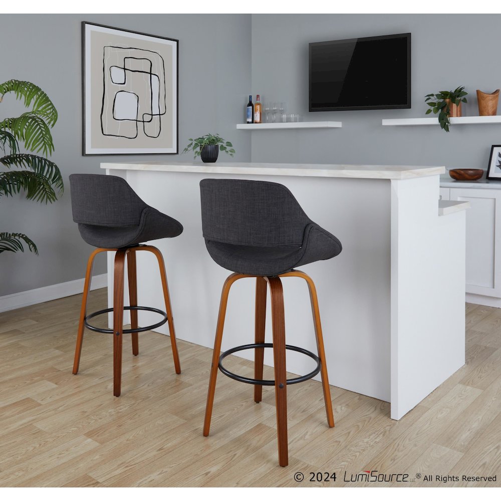 Fabrico 30" Fixed-Height Barstool - Set of 2. Picture 7