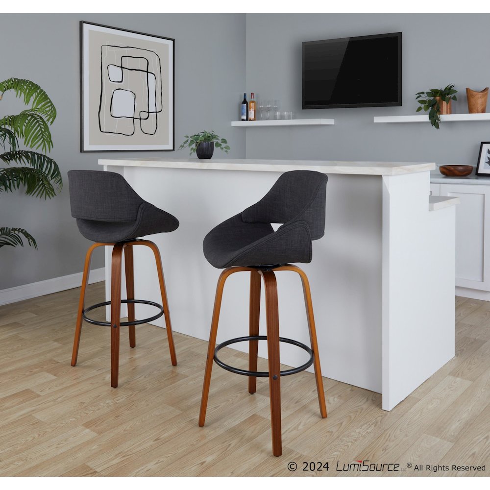 Fabrico 30" Fixed-Height Barstool - Set of 2. Picture 8