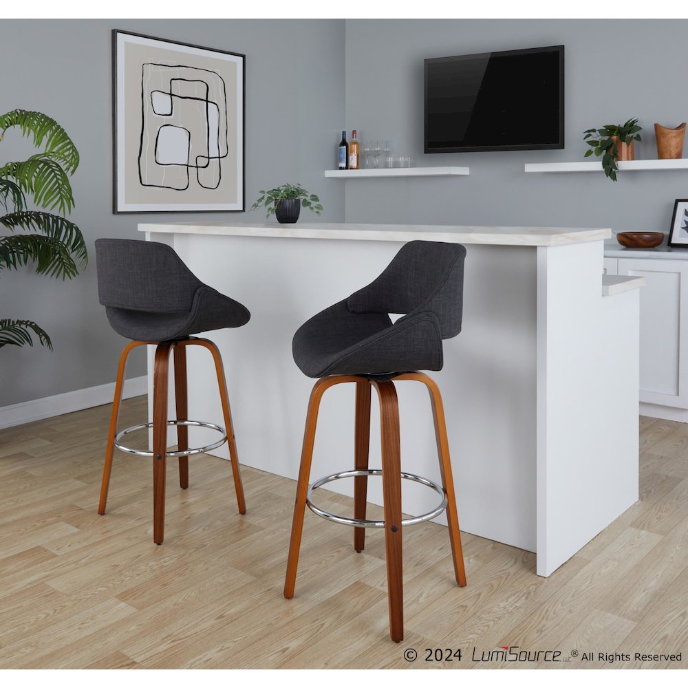 Fabrico 30" Fixed-Height Barstool - Set of 2. Picture 8