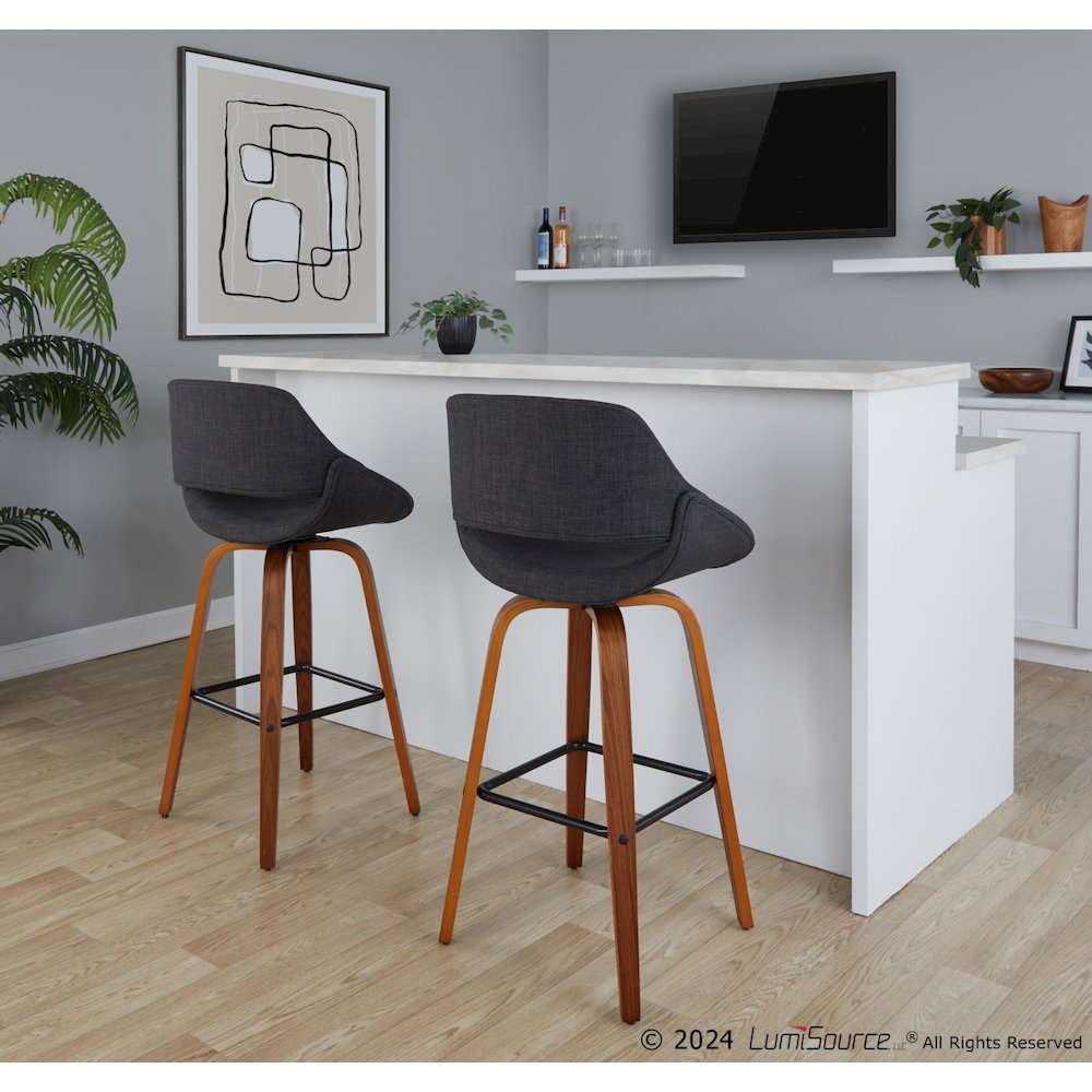 Fabrico 30" Fixed-Height Barstool - Set of 2. Picture 8