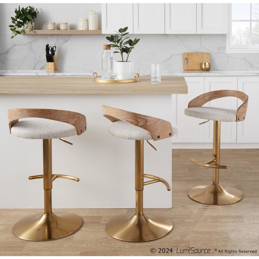 Grotto Adjustable Barstool - Set of 2. Picture 9