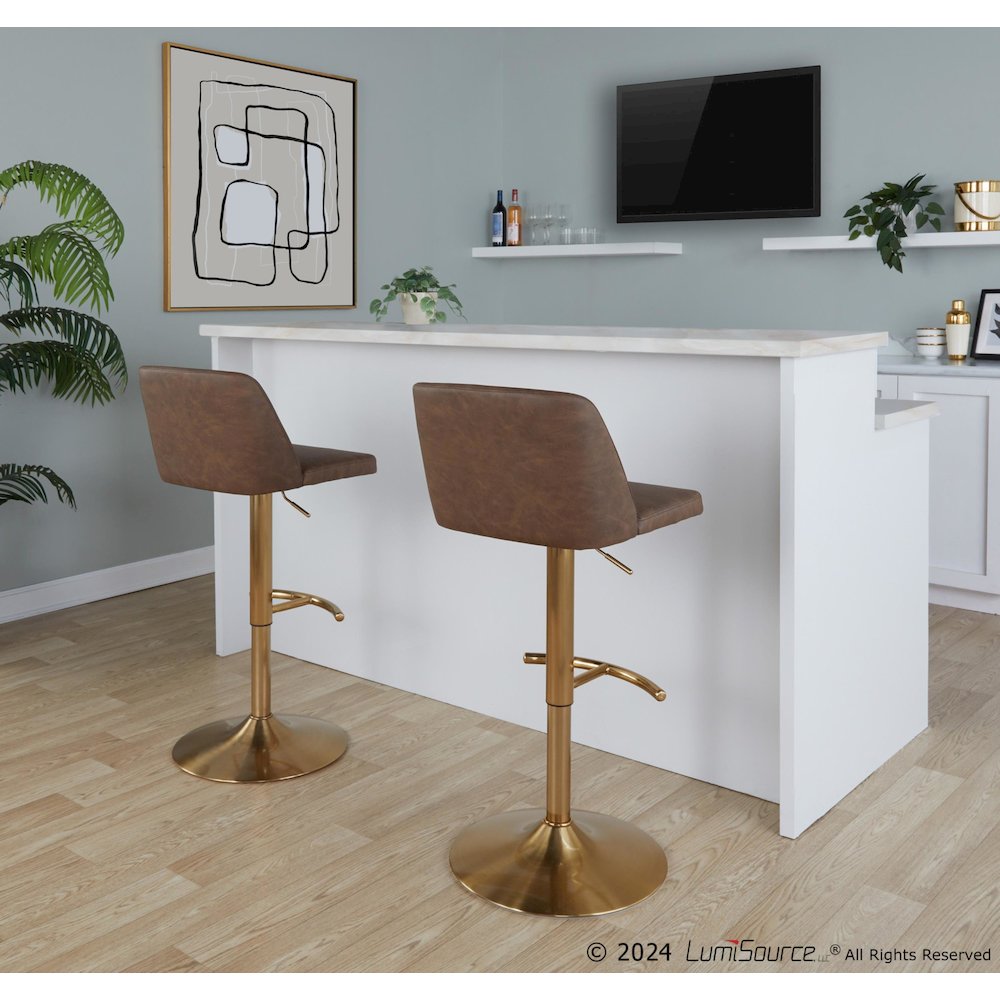 Toriano Adjustable Barstool - Set of 2. Picture 7