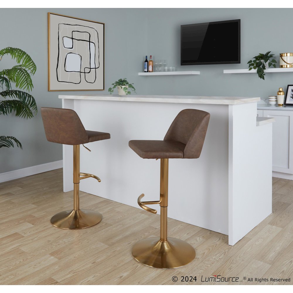Toriano Adjustable Barstool - Set of 2. Picture 8