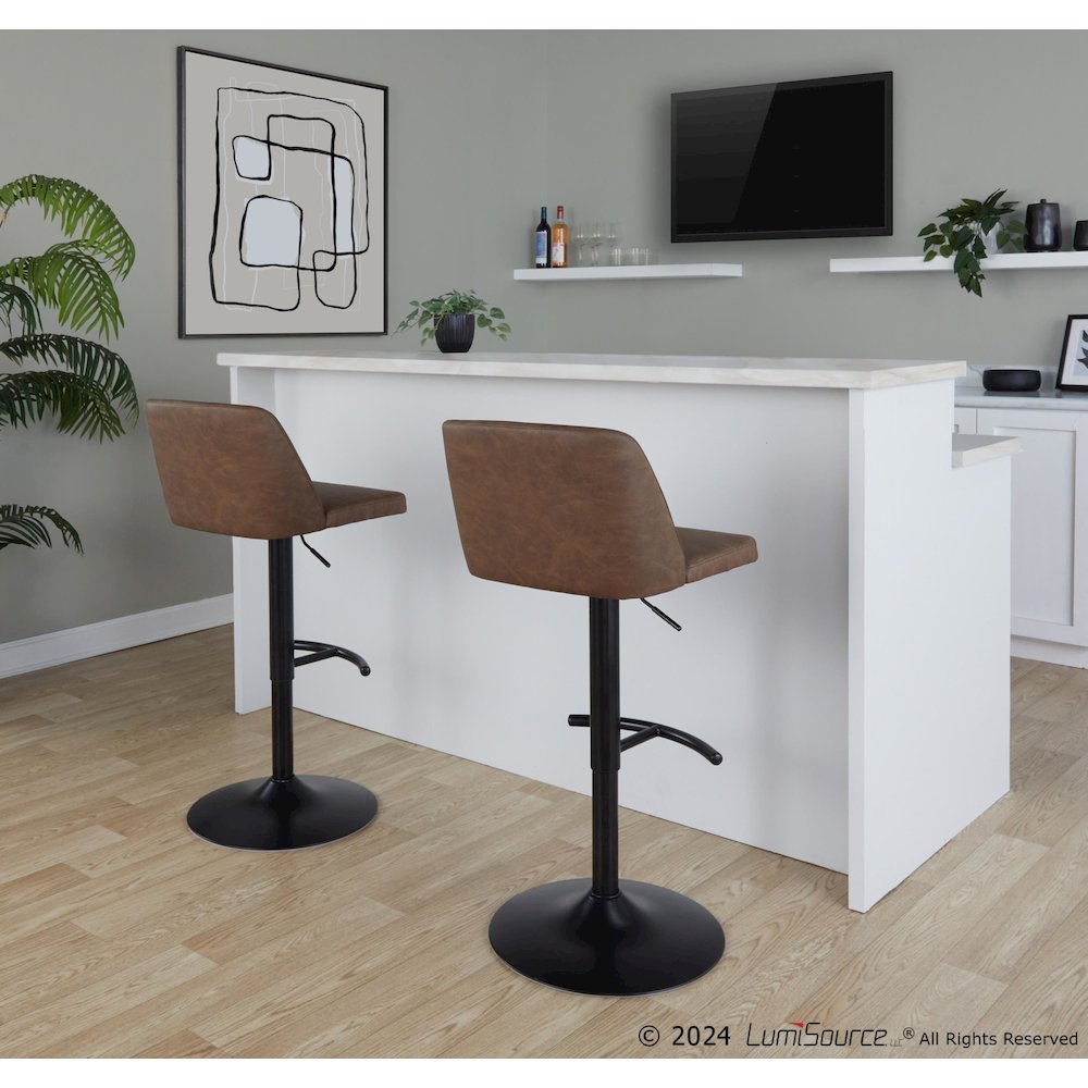 Toriano Adjustable Barstool - Set of 2. Picture 7