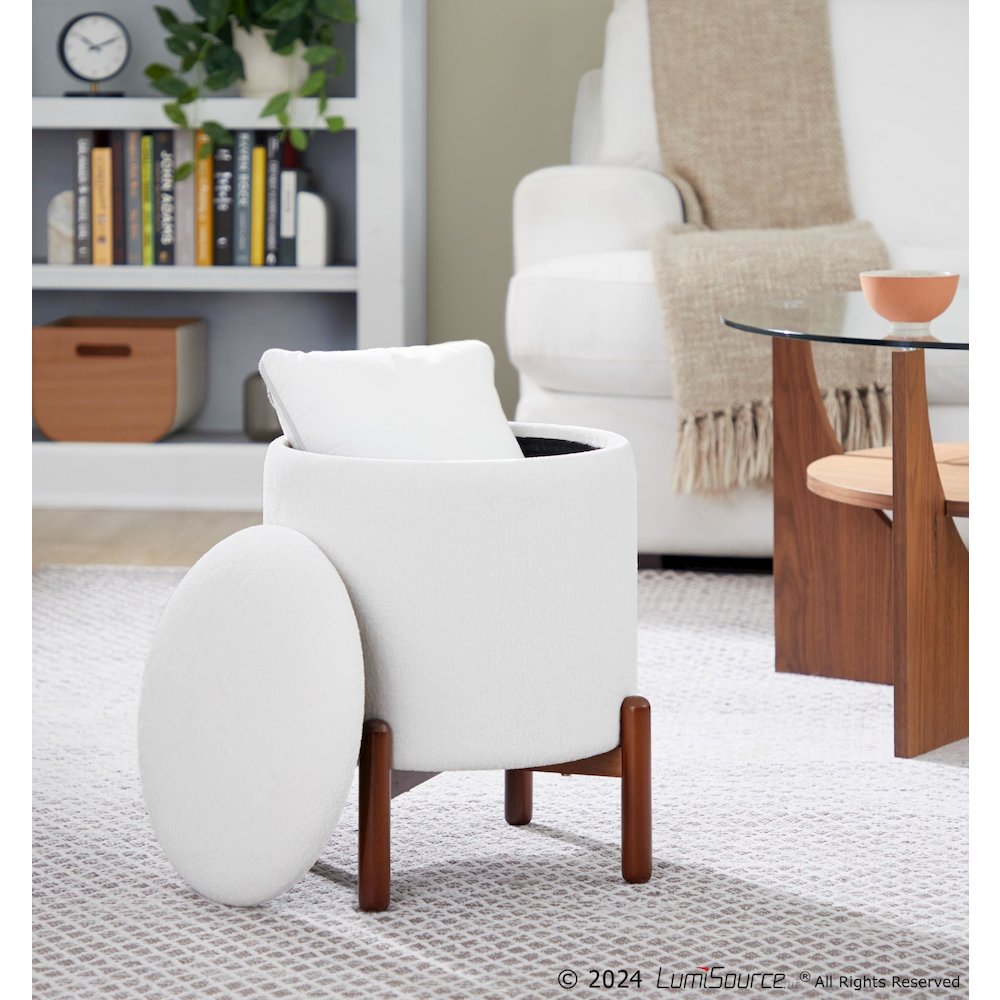 Daniella Wood Storage Ottoman. Picture 6