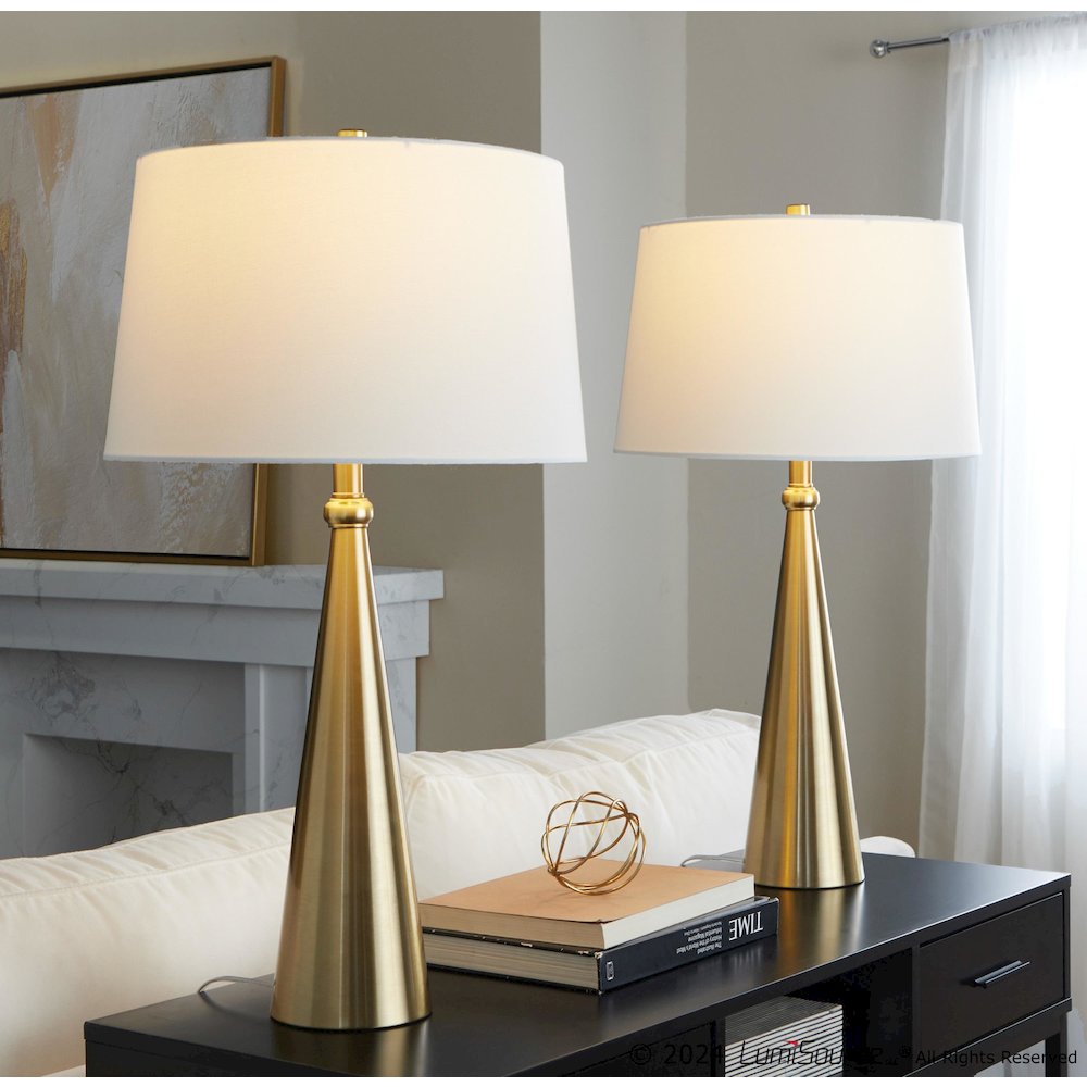 Cone 30" Metal Table Lamp - Set of 2. Picture 6