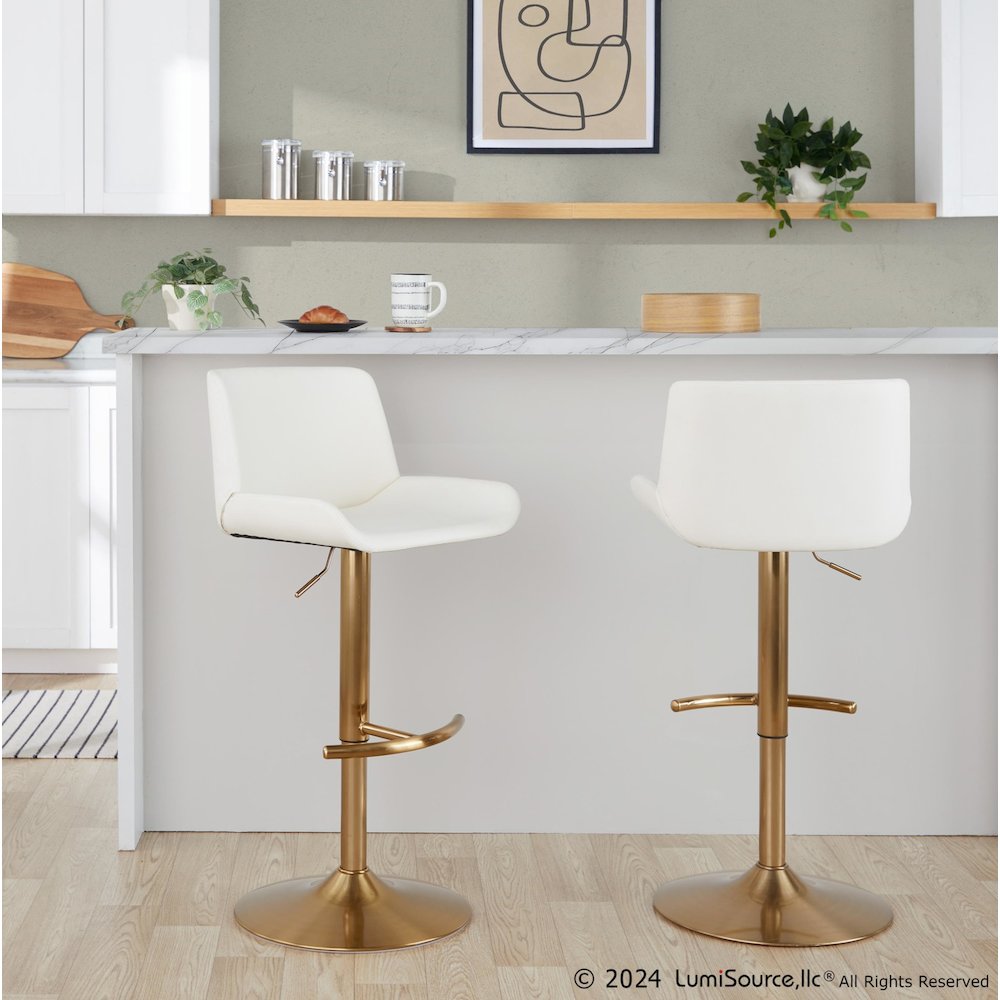 Santi Upholstered Adjustable Barstool - Set of 2. Picture 7