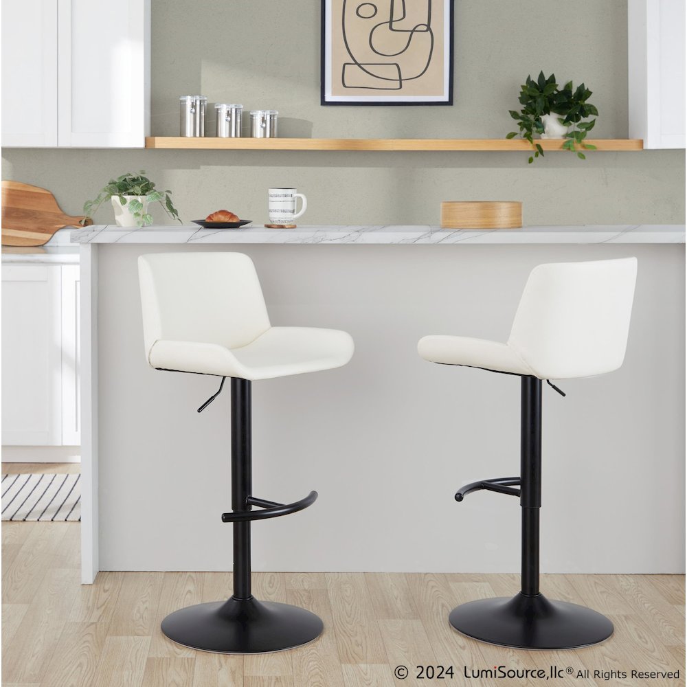 Santi Upholstered Adjustable Barstool - Set of 2. Picture 8