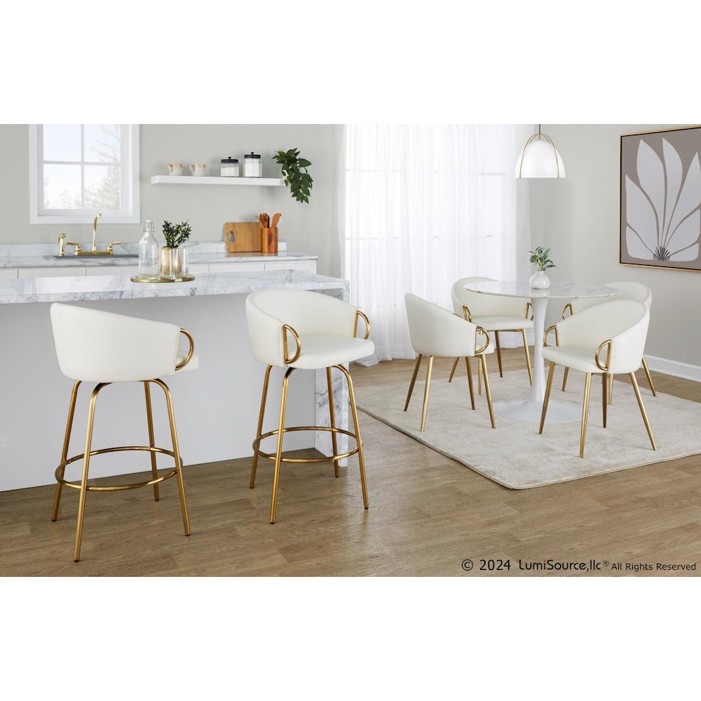 Claire 26" Fixed-Height Counter Stool - Set of 2. Picture 9