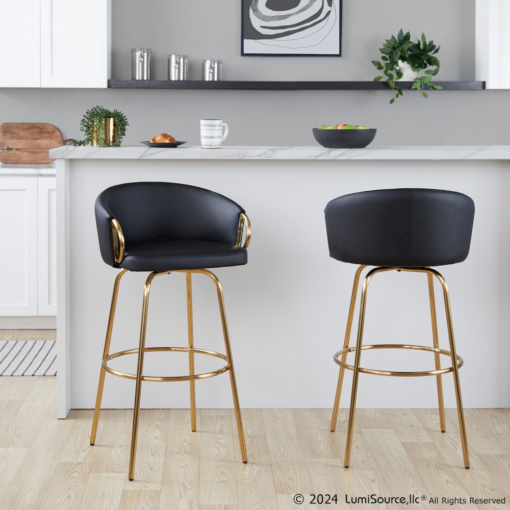 Claire 30" Fixed-Height Barstool - Set of 2. Picture 7