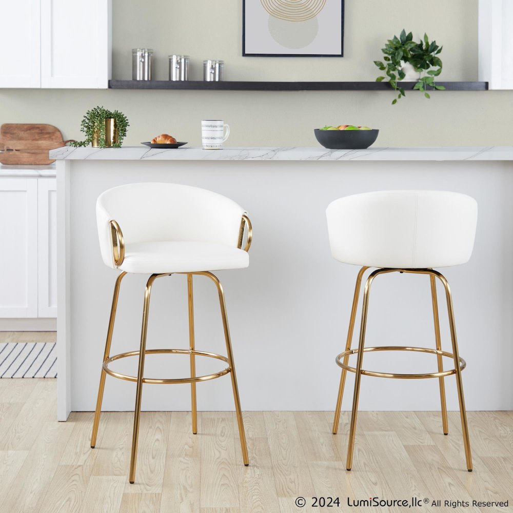 Claire 30" Fixed-Height Barstool - Set of 2. Picture 7