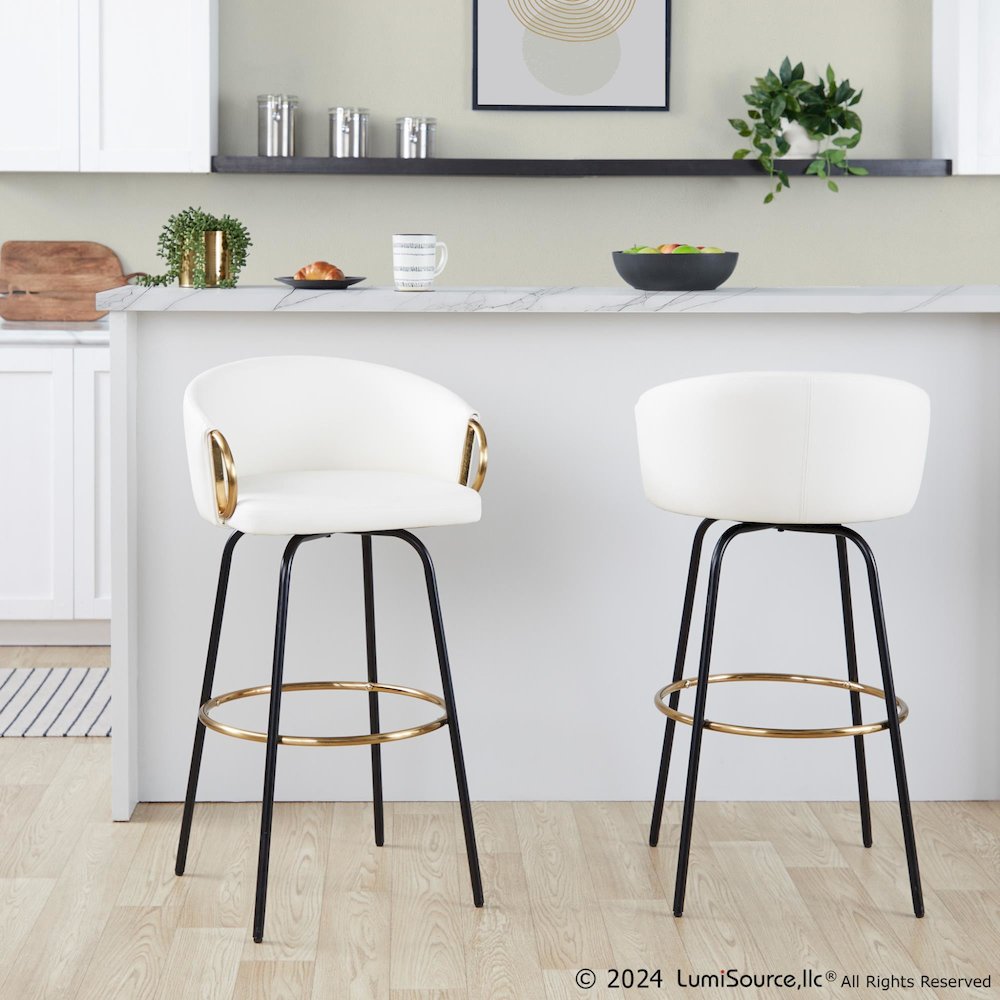 Claire 30" Fixed-Height Barstool - Set of 2. Picture 7