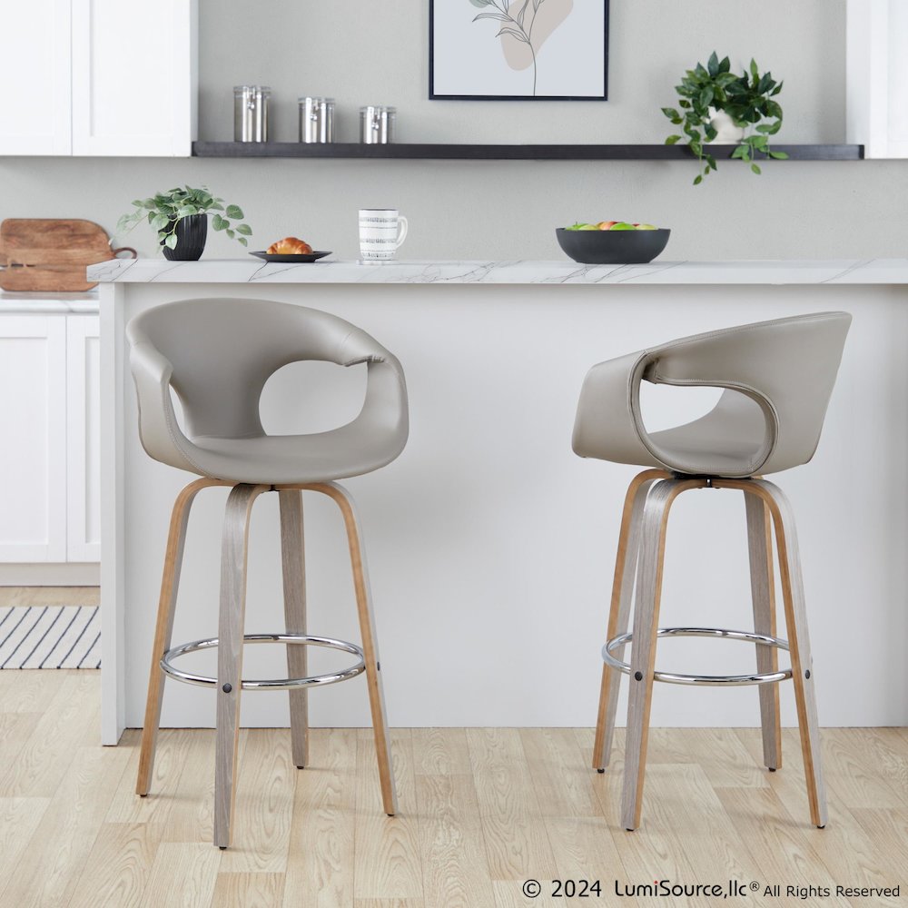 Curva 30" Fixed-Height Barstool - Set of 2. Picture 8