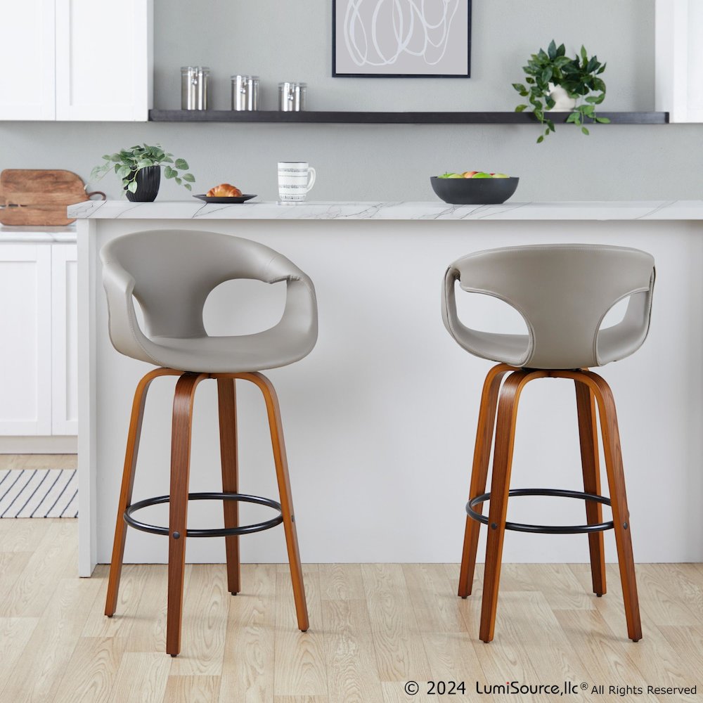 Curva 30" Fixed-Height Barstool - Set of 2. Picture 7