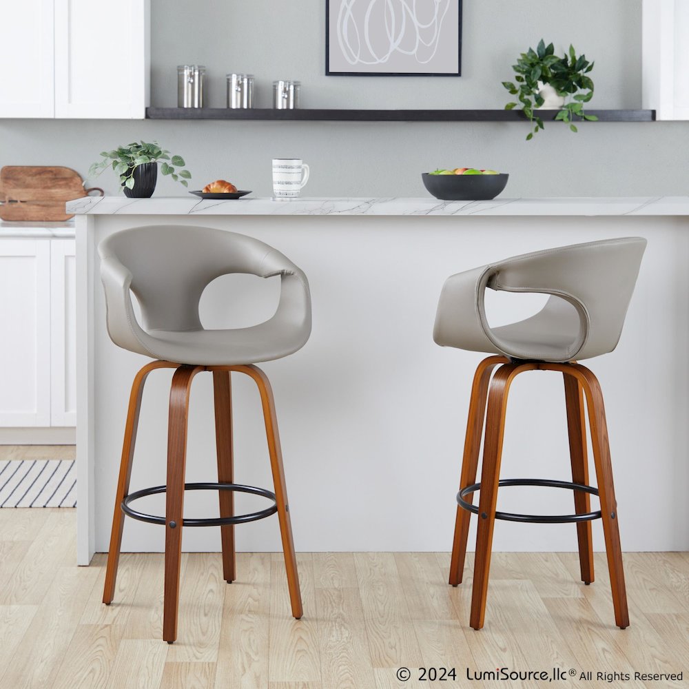 Curva 30" Fixed-Height Barstool - Set of 2. Picture 8