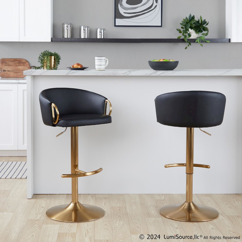 Claire Adjustable Barstool - Set of 2. Picture 6