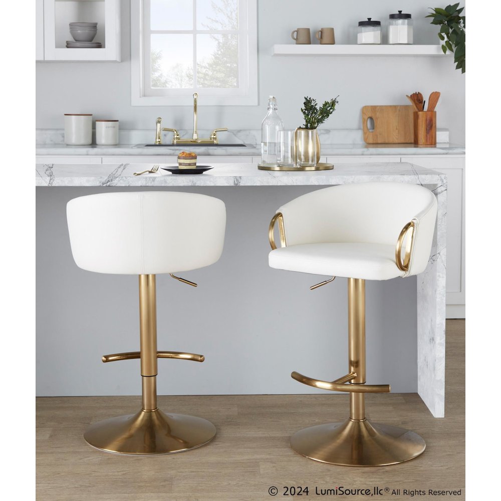 Claire Adjustable Barstool - Set of 2. Picture 6