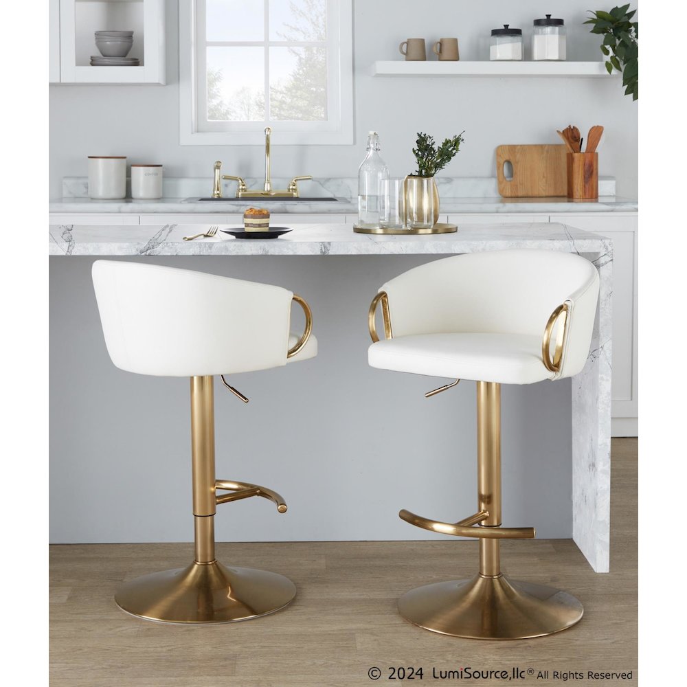Claire Adjustable Barstool - Set of 2. Picture 7