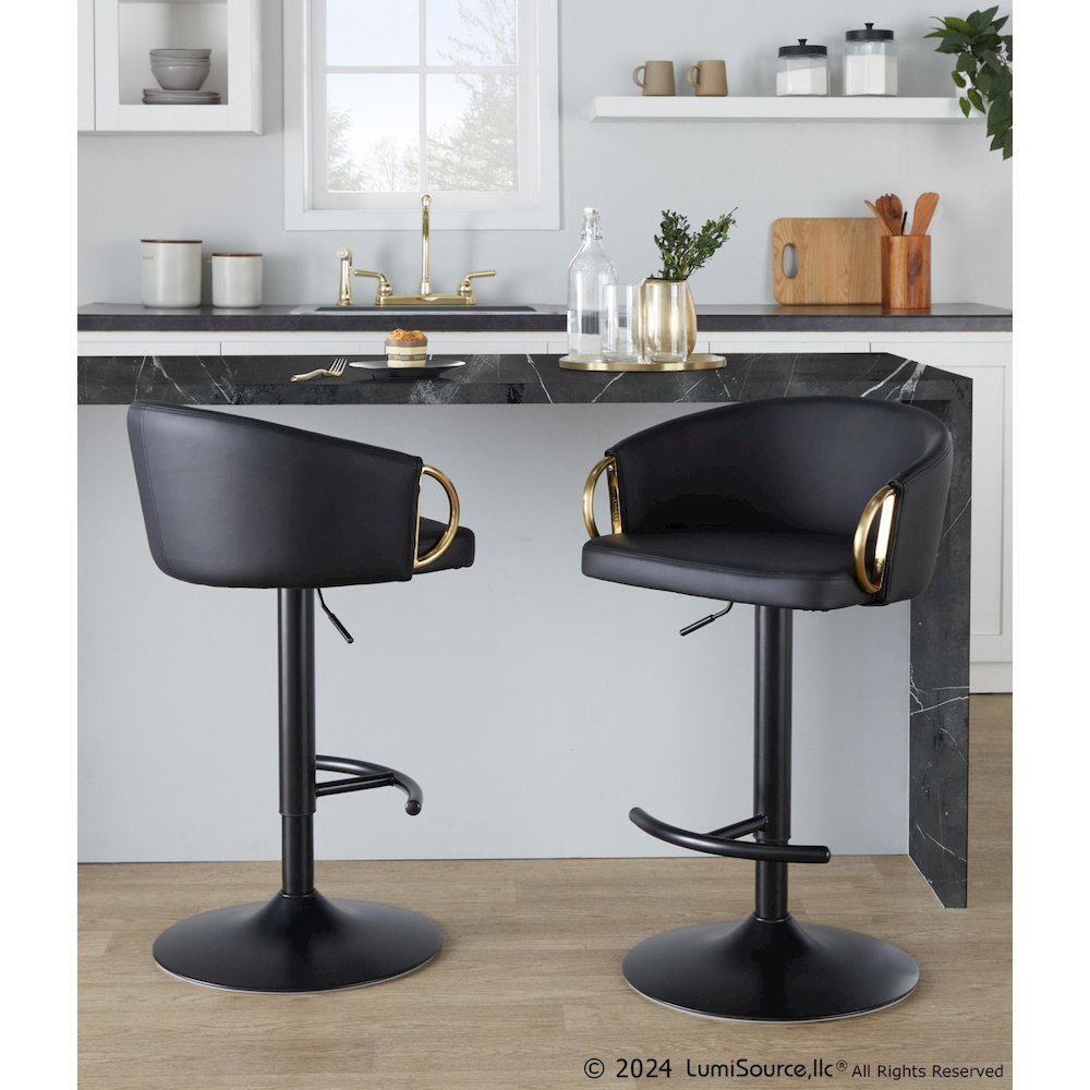 Claire Adjustable Barstool - Set of 2. Picture 6