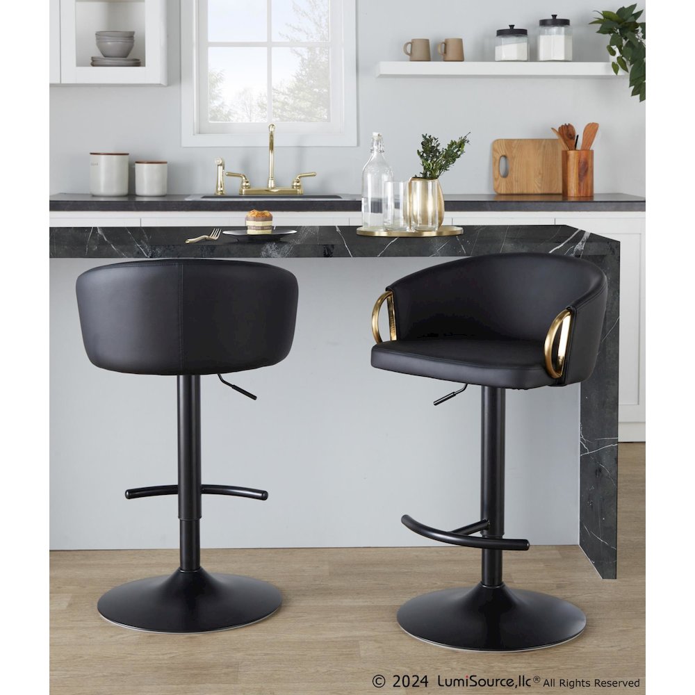 Claire Adjustable Barstool - Set of 2. Picture 7