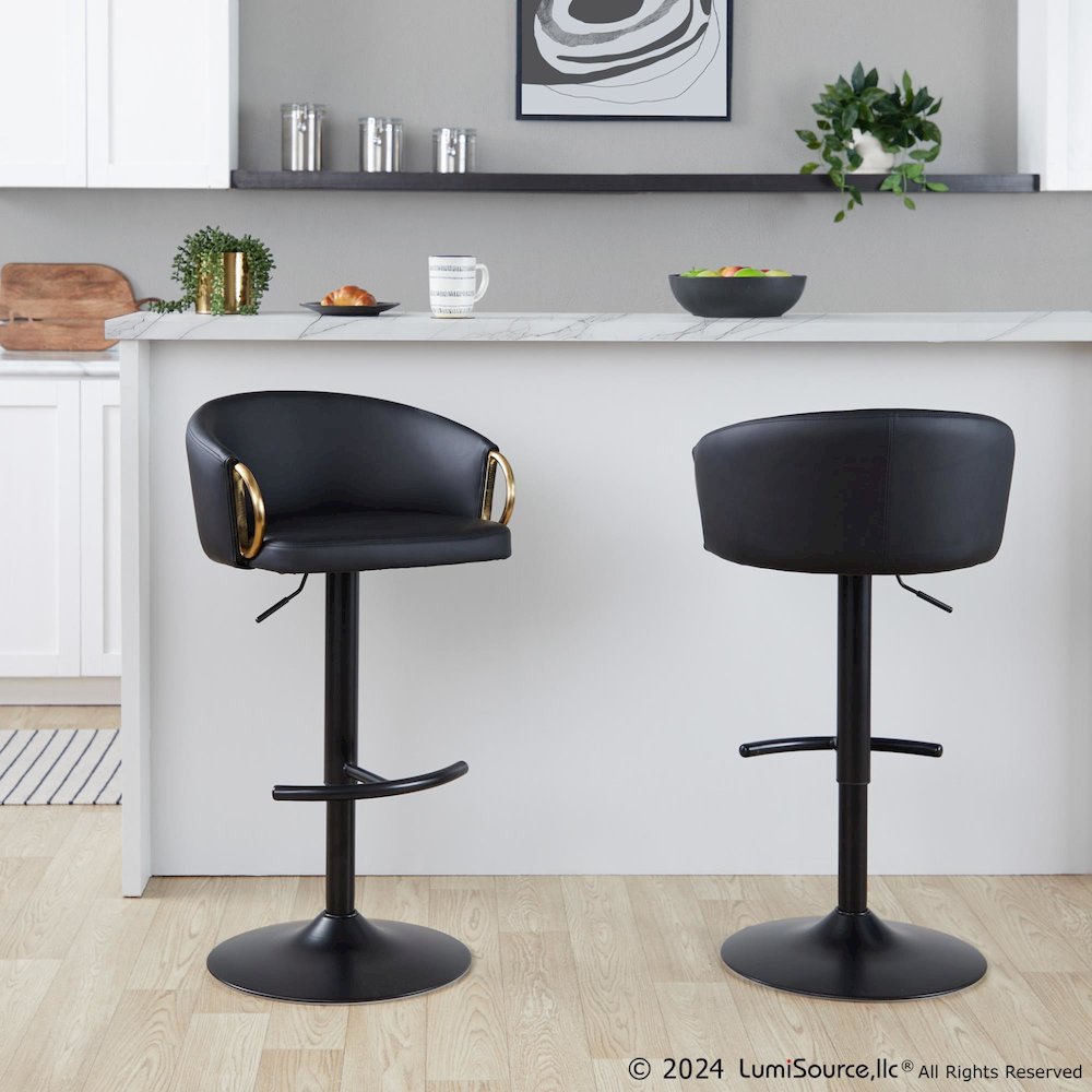 Claire Adjustable Barstool - Set of 2. Picture 8