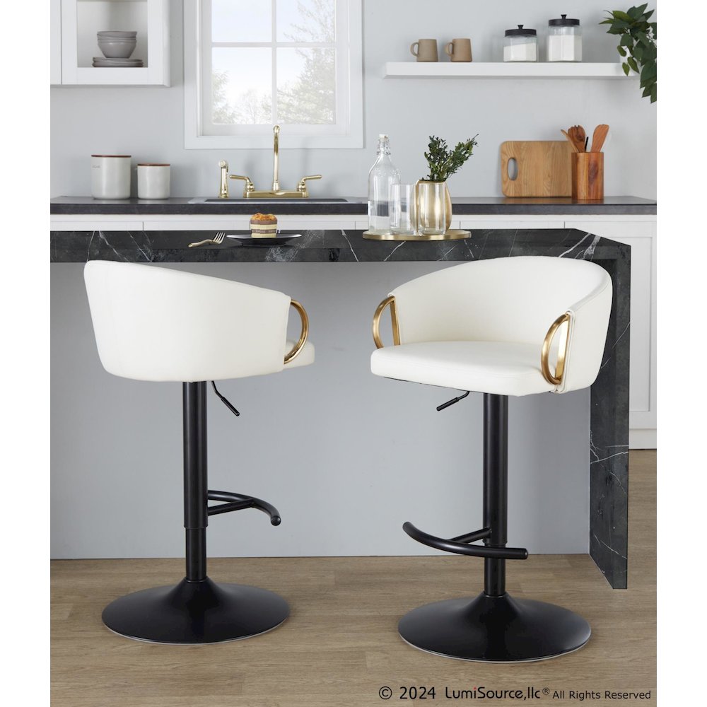 Claire Adjustable Barstool - Set of 2. Picture 6