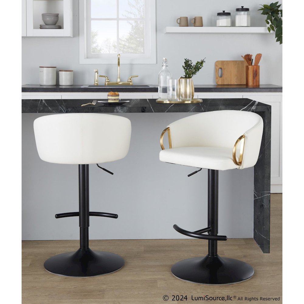 Claire Adjustable Barstool - Set of 2. Picture 7