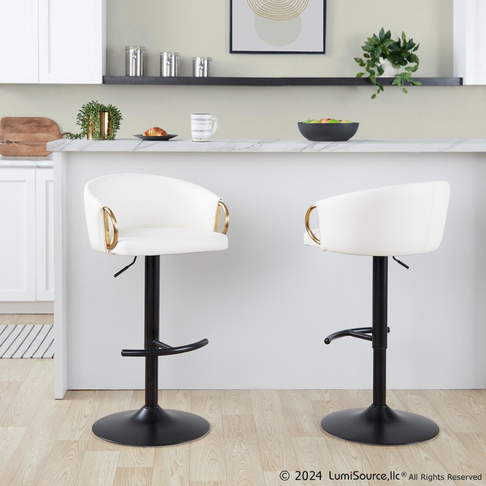 Claire Adjustable Barstool - Set of 2. Picture 9