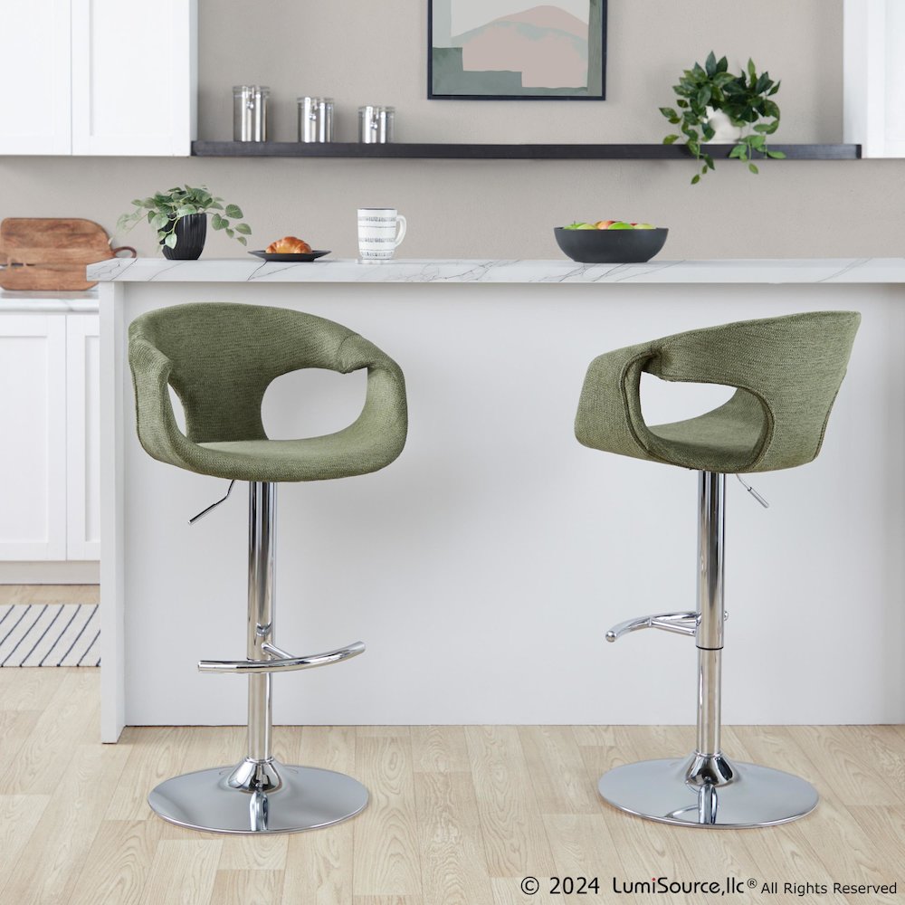 Curva Adjustable Barstool - Set of 2. Picture 8