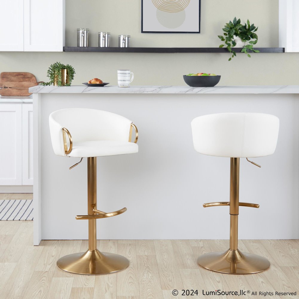 Claire Adjustable Barstool - Set of 2. Picture 8