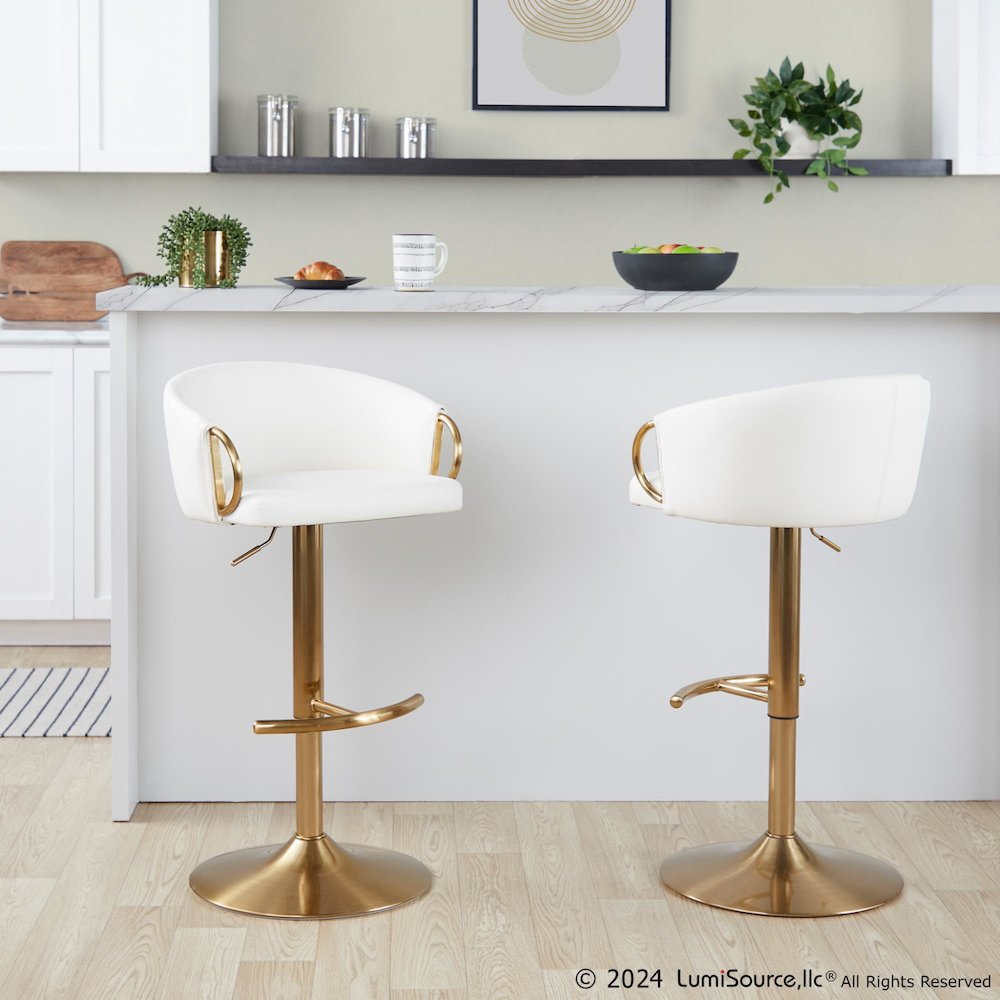 Claire Adjustable Barstool - Set of 2. Picture 9