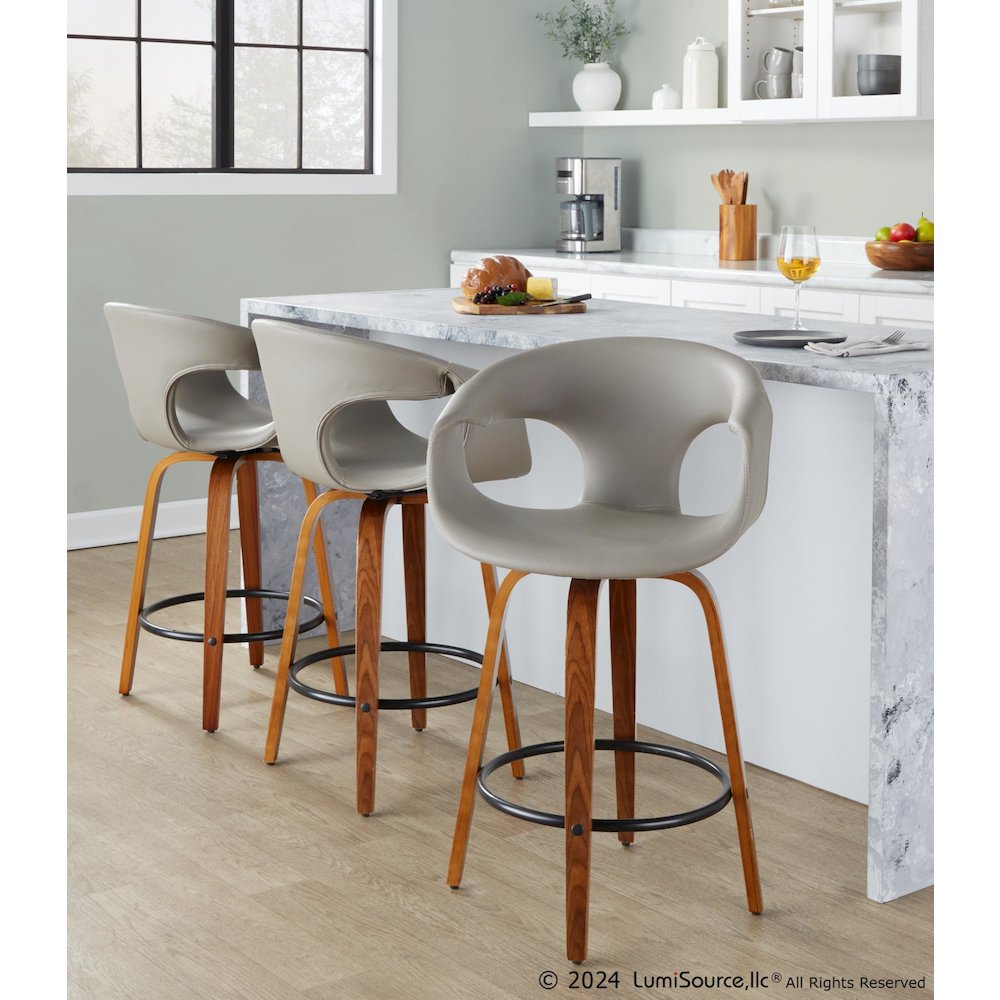 Curva 26" Fixed-Height Counter Stool - Set of 2. Picture 7