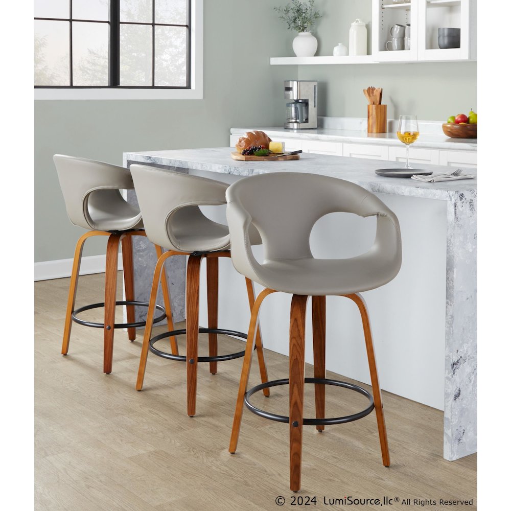 Curva 26" Fixed-Height Counter Stool - Set of 2. Picture 8