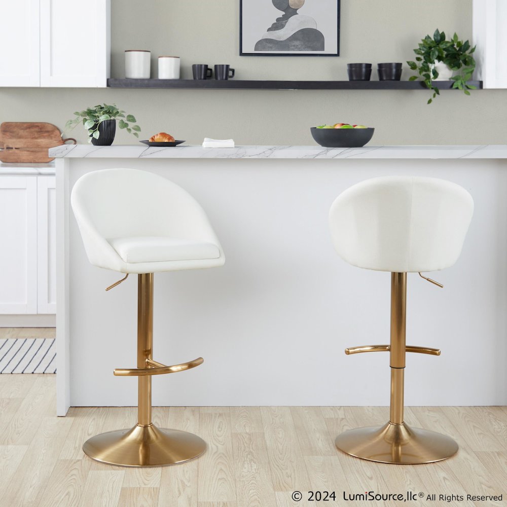Matisse Highback Adjustable Barstool - Set of 2. Picture 7